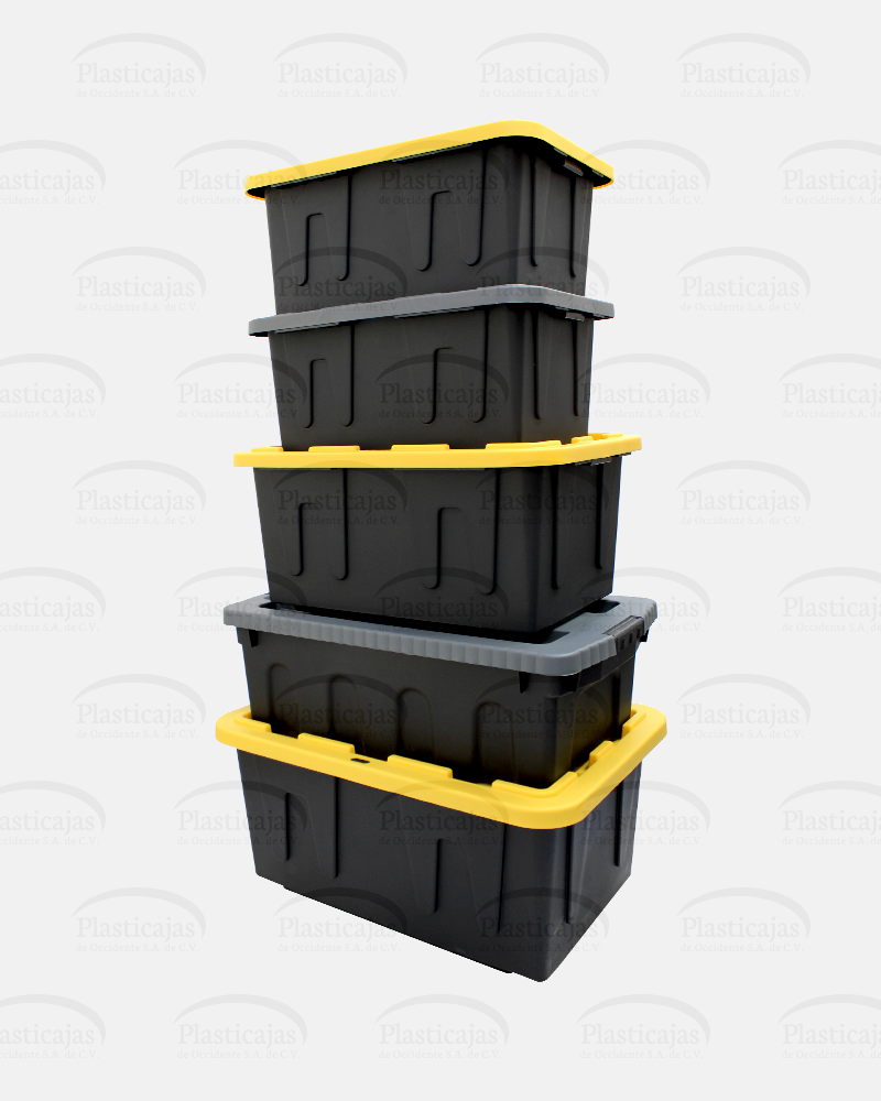 TODO HOGAR - Caja Plástico Almacenaje Grandes Multiusos con Ruedas -  Medidas 510 x 410 x 460 - Capacidad de 70 litros (4)